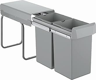 GROHE Kitchen Waste System - 2 Bins (15L Each), Telescopic Action, Floor Mounted for Cabinets 30 cm or Wider, Fits with Blue Home and Red M and L-Size Water Systems, 40855000