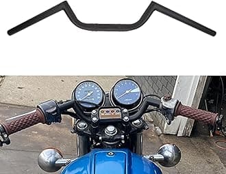 AnXin Motorcycle 7/8" Handlebar Cafe Racer Ace Clubman Style Handlebars 22MM Universal For Bobber Custom Application Black