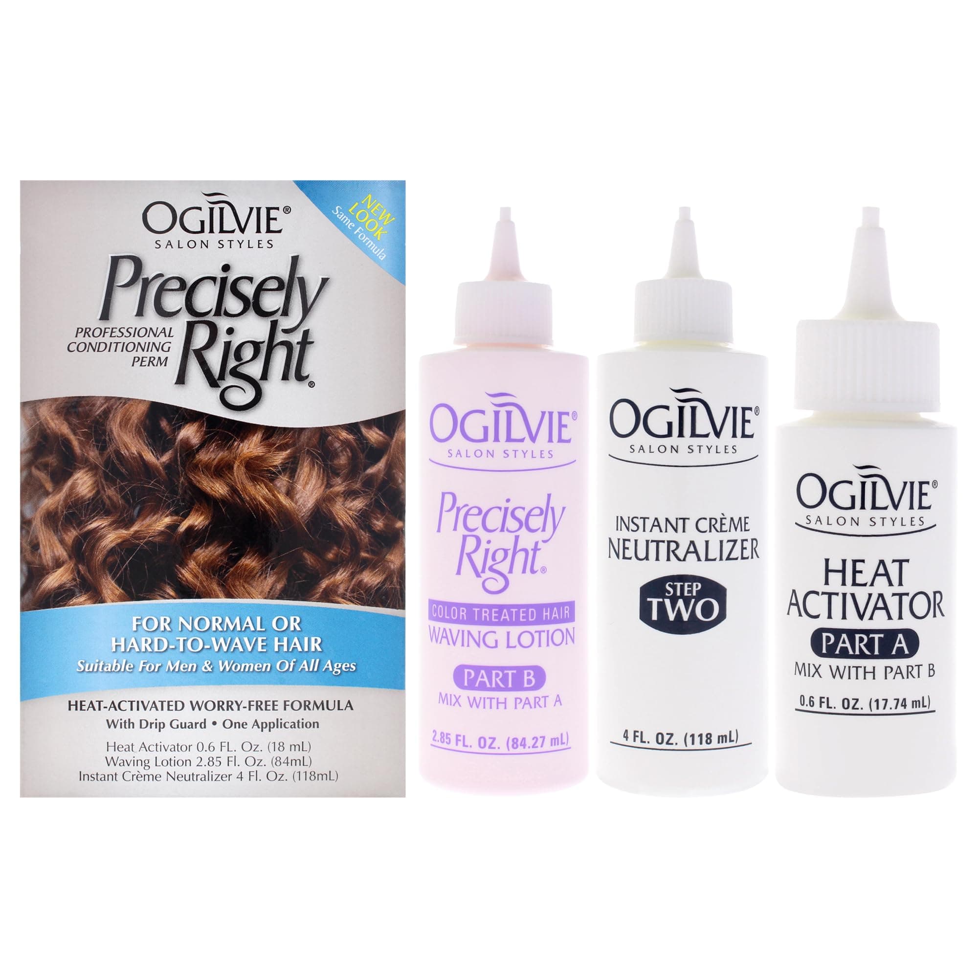 Salon Styles Precisely Right Professional Conditioning Perm Kit - Ideal for Color-Treated, Normal Hair - 1 Application