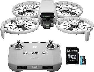 Flip Mini Camera Drone with DJI RC-N3 Controller Bundle with 128GB MicroSDXC Canvas Go Plus Memory Card (2 Items)