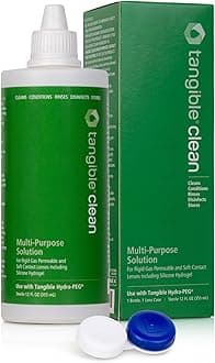 Clean Multi-Purpose Contact Lens Solution for Scleral and Gas Permeable Contact Lenses, with Lens Case, 12 Fl Oz