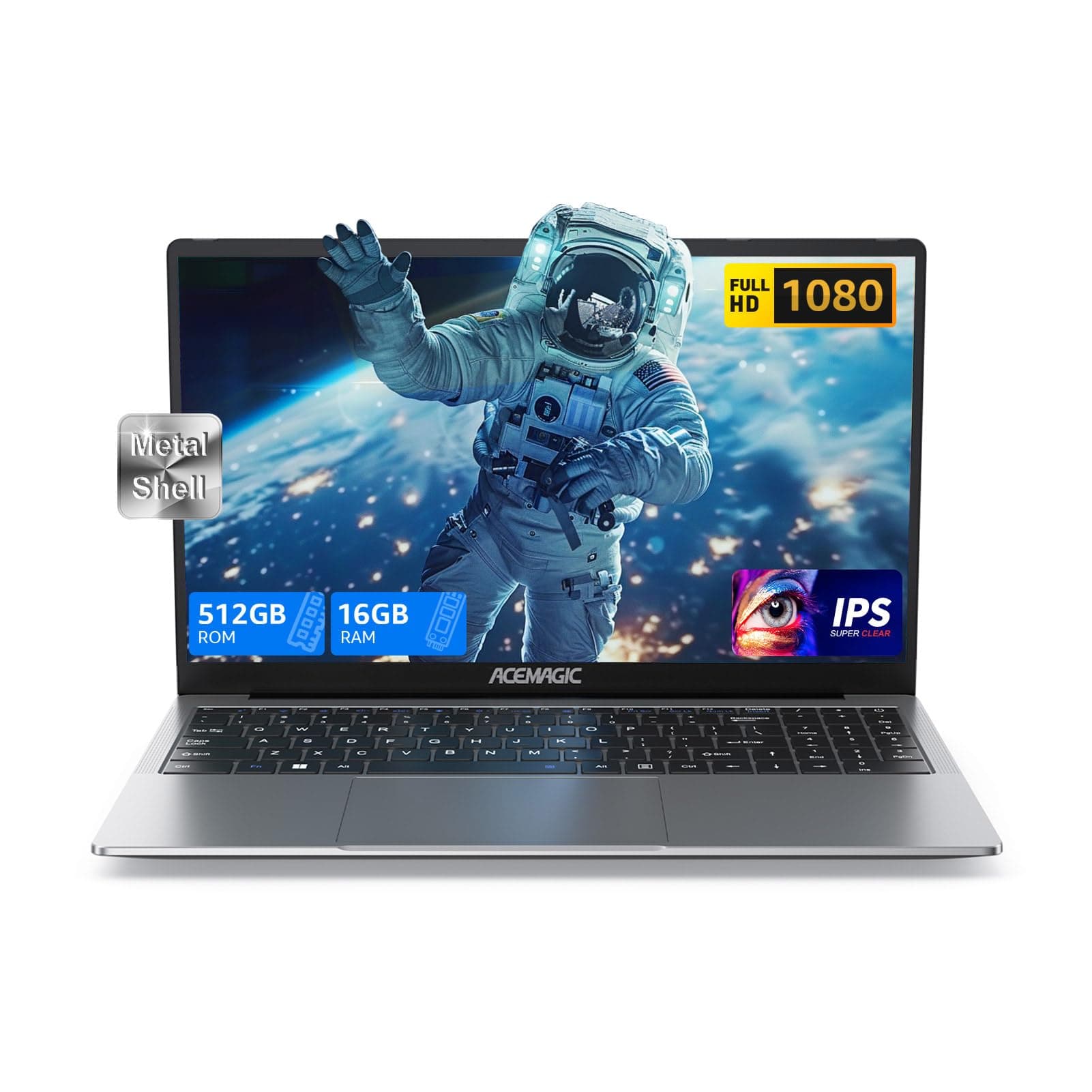 Laptop Computer 15.6 inch - Ryzen 3 4300U Processor Notebook Laptops Up to 3.7GHz (Beat N95),16GB DDR4 512GB SSD Student Laptop with Metal Body Support WiFi, BT5.0