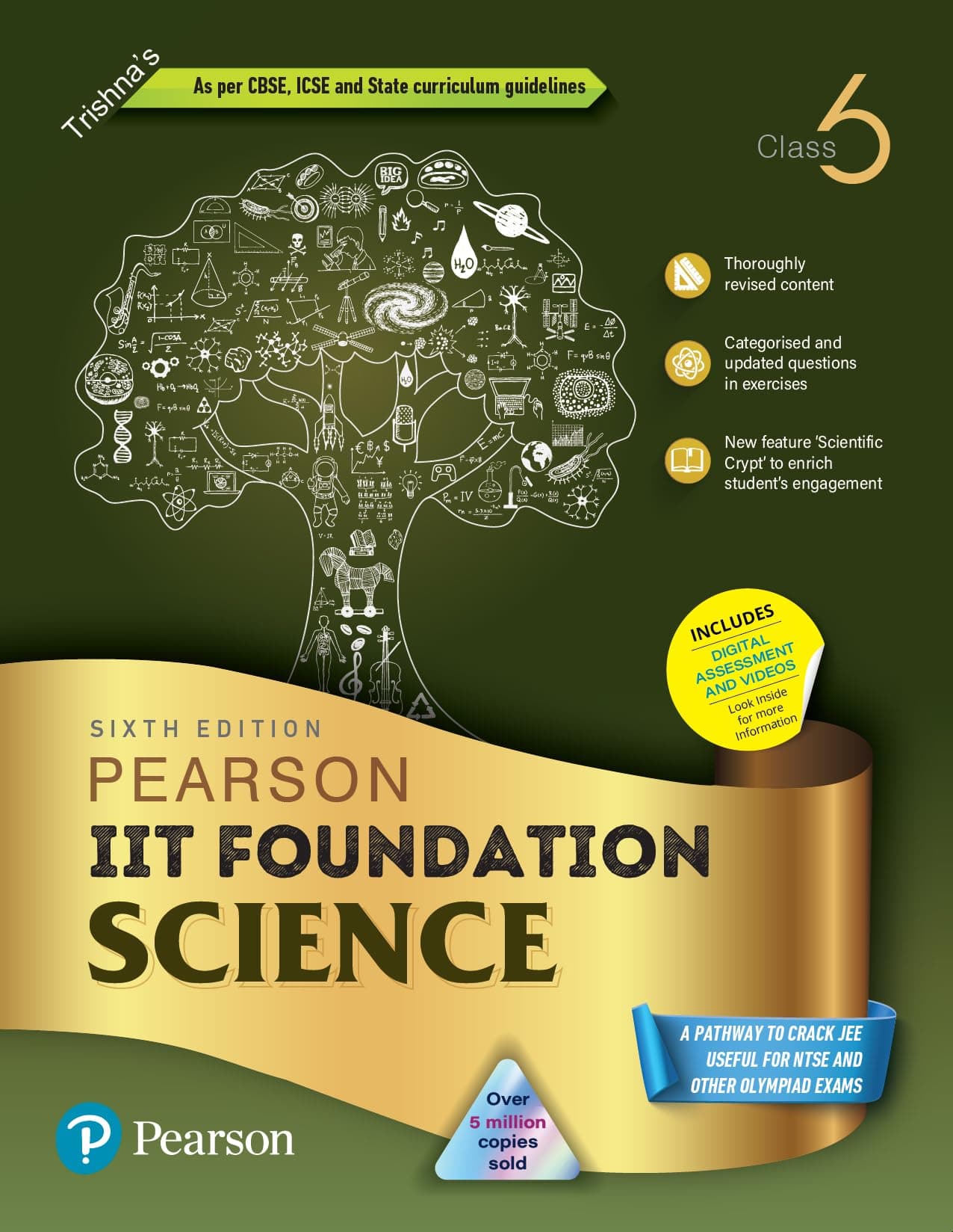 Pearson IIT Foundation'24 Science Class 6, As Per CBSE, ICSE . For JEE | NEET | NSTE | Olympiad|Free access to elibrary, vidoes & Myinsights Self Preparation - 6th Edition By Pearson (OLD EDITION)