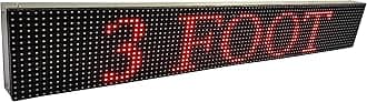 AL-QURAISH P10 Led Running/Scrolling Programable Text Message Display Board WI-FI (RED, 7 INCH. × 37 INCH.)