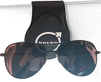 Sunglasses Holder for Volvo Car Visor Leather Eyeglasses Hanger Mount Sunglass Clip for XC40/60/90 V60/90 S60/90 Car Accessories