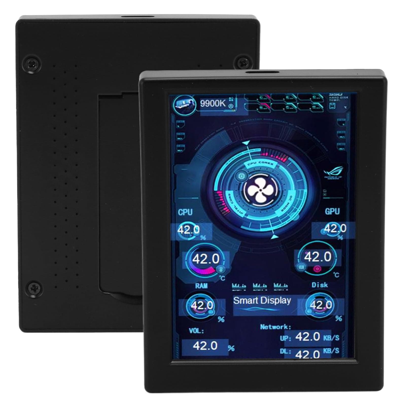 Anandue 3.5 IPS USB Mini Screen CPU RAM Data Monitor - PC Sensor Panel for Computer Case (Black)