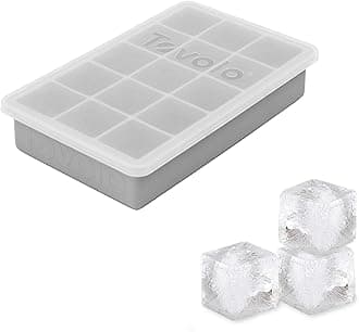 Silicone Ice Cube Tray with Lid for Freezer Oyster Gray, Dishwasher Safe BPA Free Silicone Ice Cube Mold Tray with Cover, Easy Release 1 Inch Ice Cube for Coffee Cocktails Bourbon Whiskey