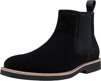 Vostey Chelsea Boots Men Casual Dress Boots Black Ankle Classic Slip on Boots for Men
