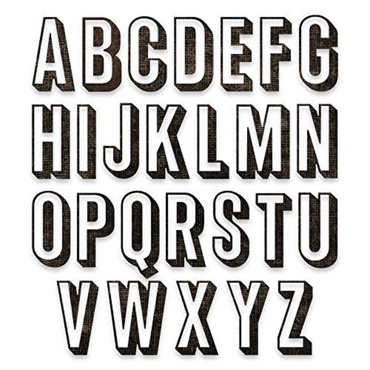 Thinlits Die Set 26PK 664729 Alphanumeric Shadow Upper by Tim Holtz