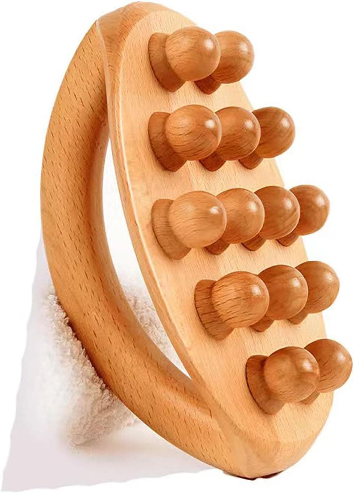 Rayyan Wood Therapy Massage Tools, Manual Trigger Point Lymphatic Drainage Cellulite Massager, Wooden Massage Brush Gua Sha Body Sculpting Tool, for Neck, Back, Abdomen, Legs and Body