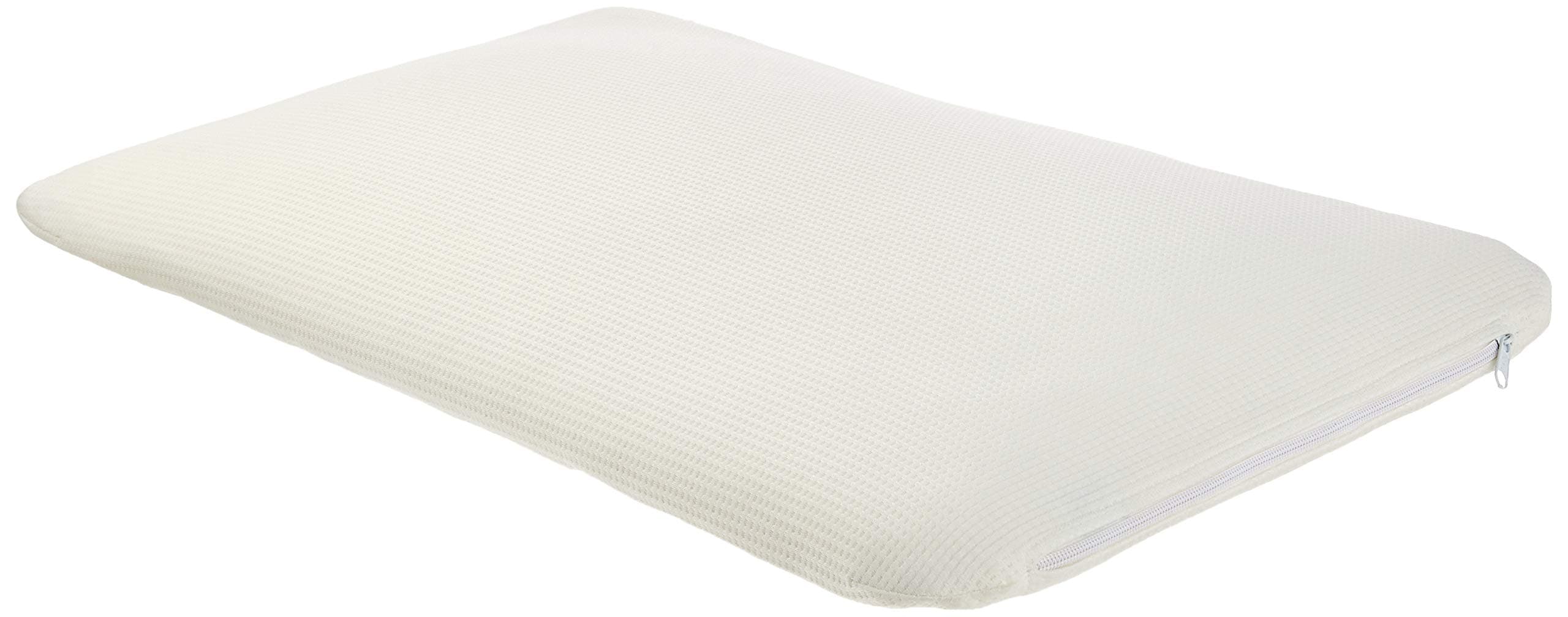 Amazon Brand - Solimo Ultra-Thin Memory Foam Pillow with Pillow Cover, 60 x 40 x 5.5 cm, White, 1 Piece