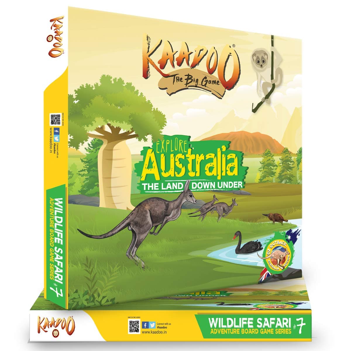 KAADOO - The Classic BIG GAME to Explore Australian Wilderness - Knowledge-building Educational Adventure Safari Board Game for Kids 6+ & Family. Proudly Made in India (2-4 players)