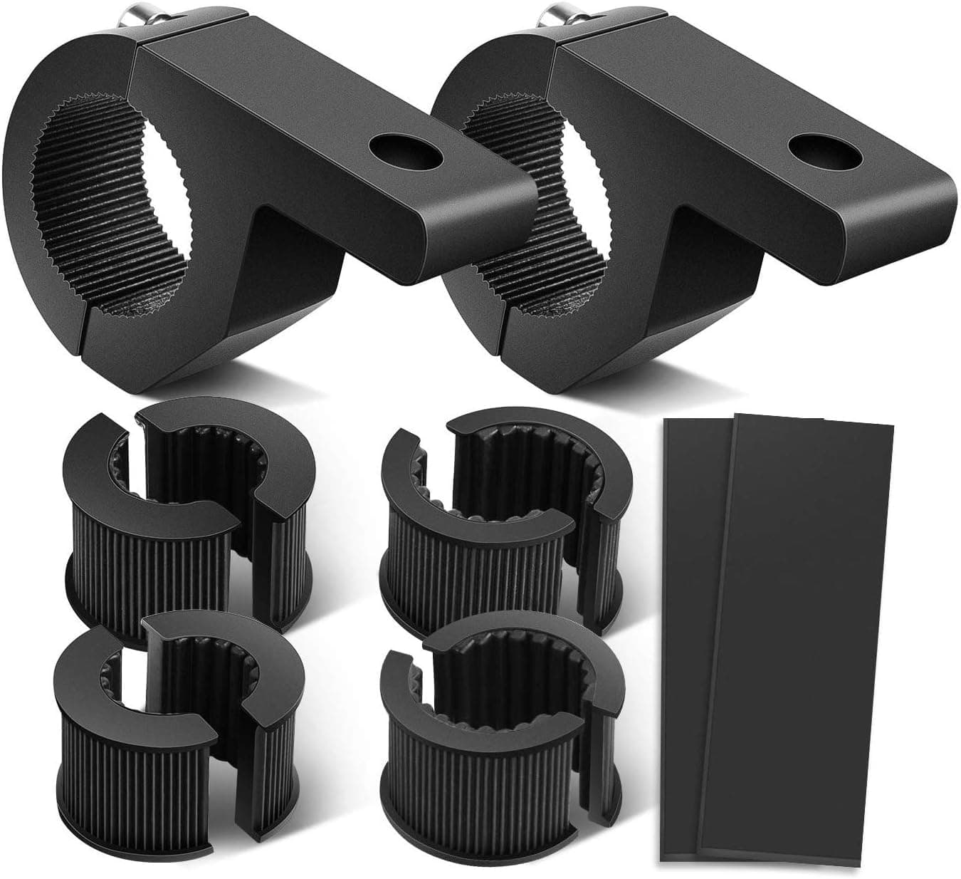 90027B 2PCS LED Light Bar Horizontal Bar Clamp Mounting Kit Fit on 0.75" 1" 1.25" Bull Bars Roof Racks Roll Cages for ATV UTV and Trucks, 2 Years Warranty