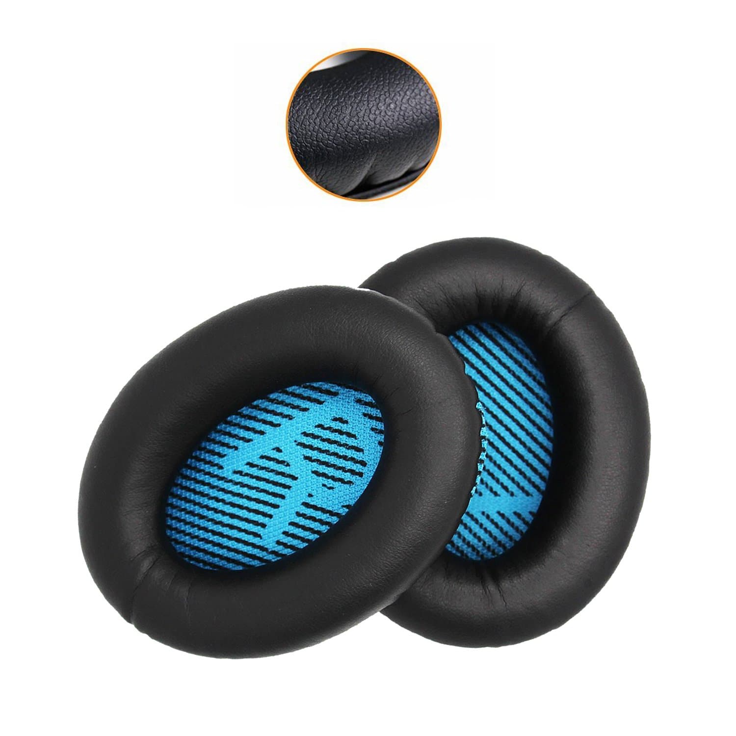 Ear Pad Replacement for Bose QuietComfort 2 15 25 35 Ear Cushion for QC2 QC15 QC25 QC35 AE 2 2i 2w with Soft Protein Leather Over-Ear Earpads (Style 2)