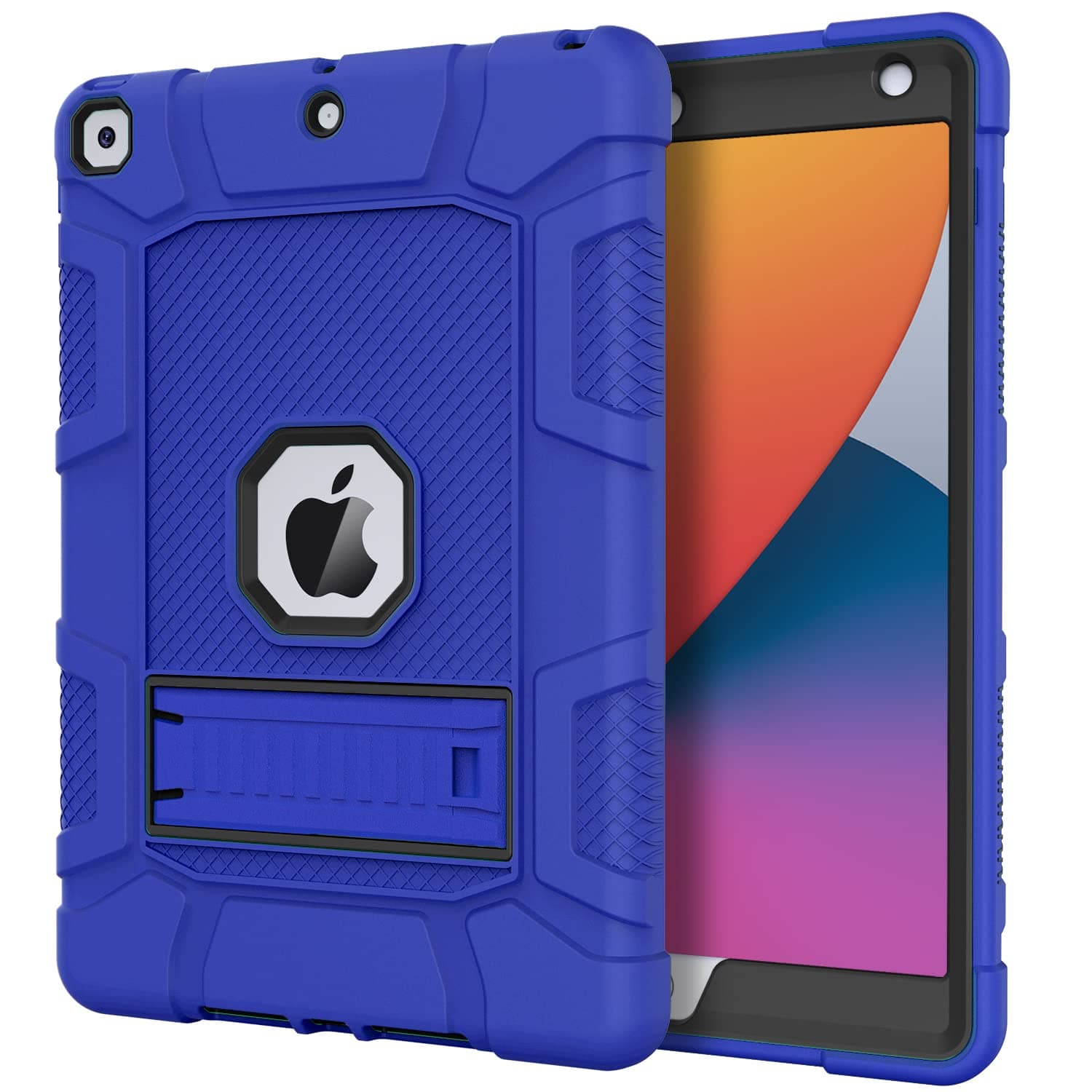 Case for iPad 9th Generation/iPad 8th Generation/iPad 7th Generation (10.2 Inch, 2021/2020/2019 Model), Slim Heavy Duty Shockproof Rugged Protective Case for iPad 10.2 inch, Blue