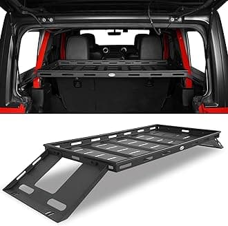 Hooke Road Rear Trunk Cargo Rack Basket Tray Interior Storage Luggage Carrier for 2007-2024 Jeep Wrangler JK JL Unlimited 4-Door Hardtops