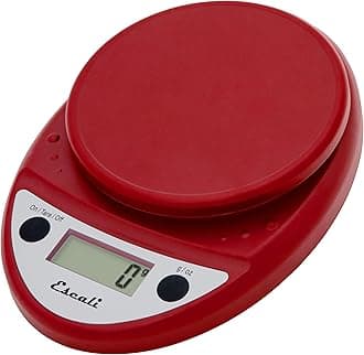 (warmred) - Escali Primo Lightweight Scale, 8.5 x 15cm x 3.8cm , Warm Red