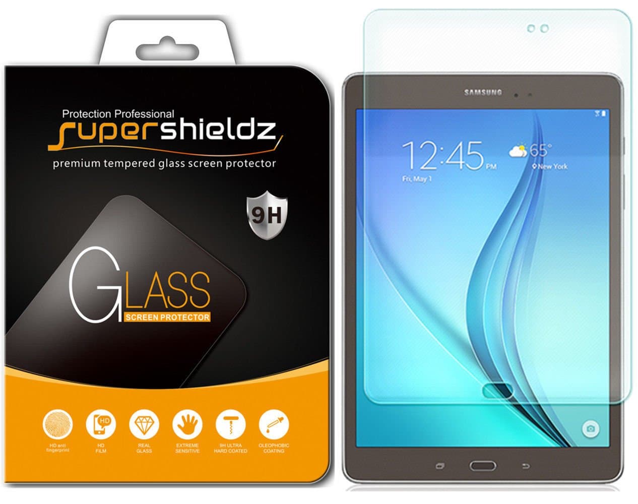 Supershieldz (2 Pack) Designed for Samsung Galaxy Tab A 8.0 (2015) (SM-T350 Model Only) Tempered Glass Screen Protector, Anti Scratch, Bubble Free