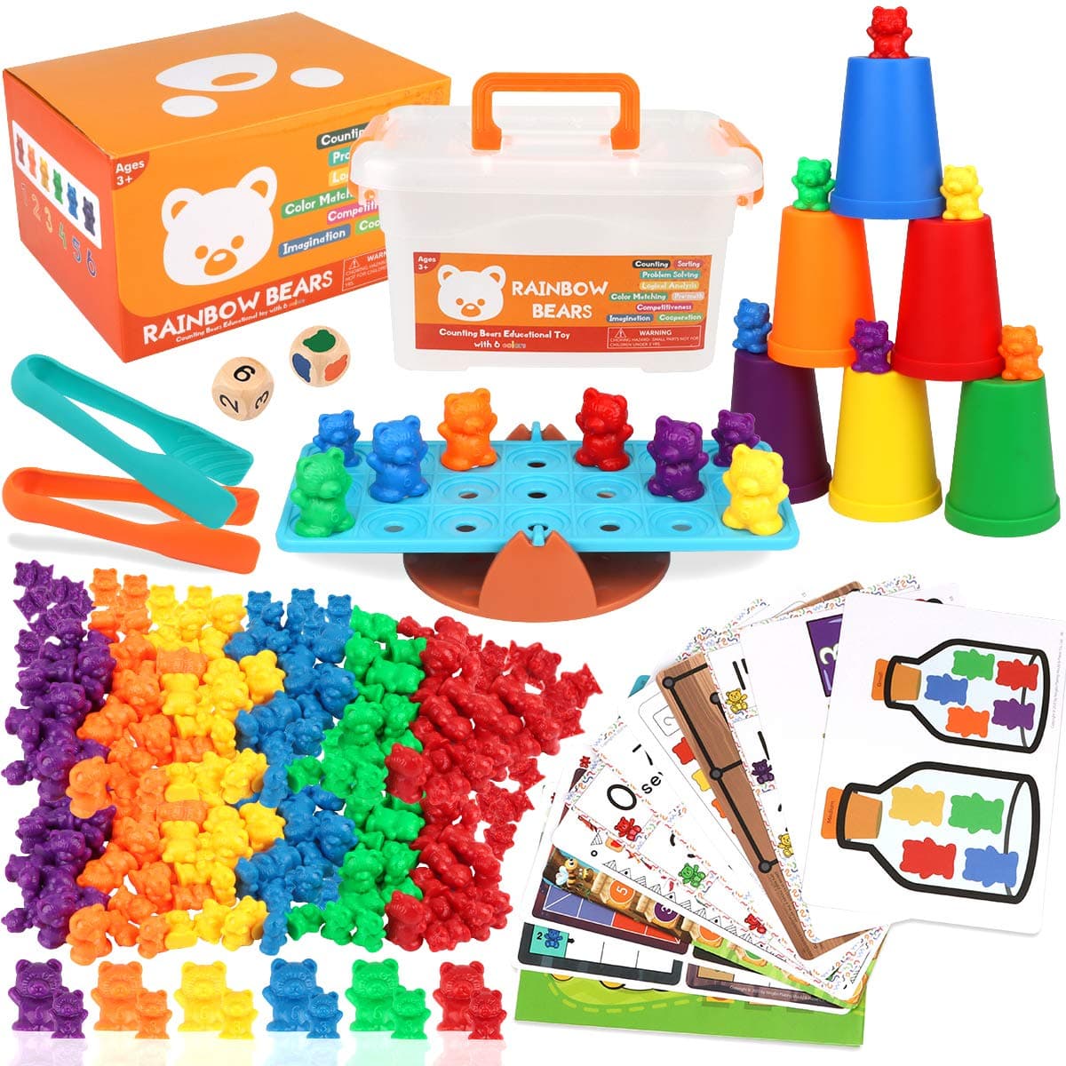 Boogem Rainbow Counting Bears Toys Set