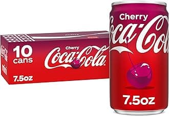 Cherry Soda Soft Drink Fridge Pack Mini Cans, 7.5 fl oz, 10 Pack