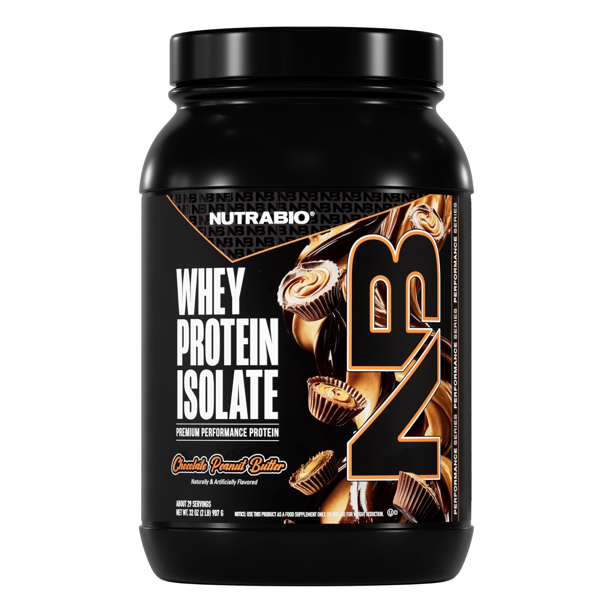 100% Whey Protein Isolate Protein Powder, 25g Protein with Complete Amino Acid Profile, Non-GMO, Soy & Gluten Free, Low Carb, Low Calorie Whey Protein Powder, Chocolate Peanut Butter, 2 Lbs
