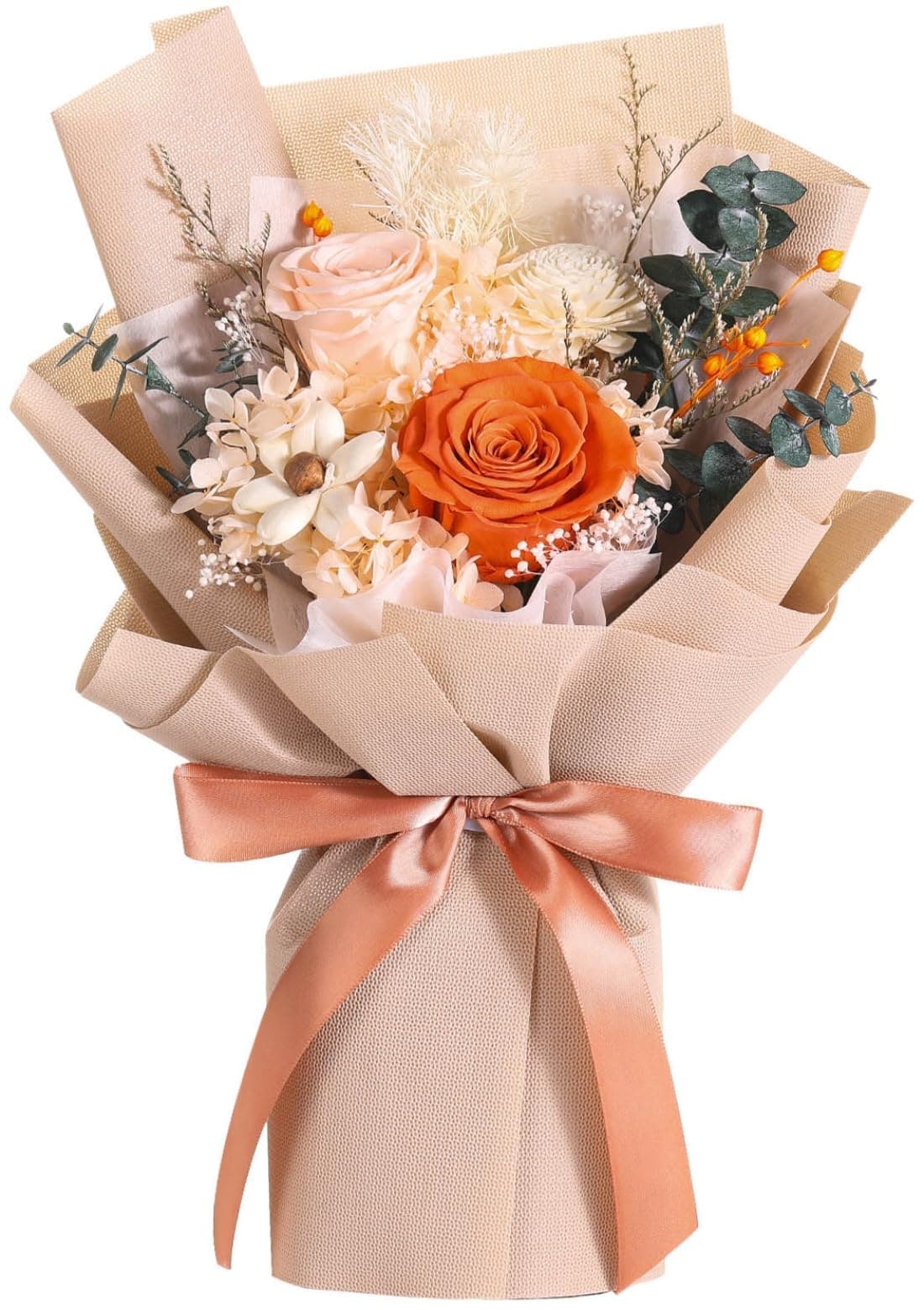 Forever Flowers for Delivery, Preserved Flower Bouquets, Long Lasting Pink Roses, Gifts Bouquet for Mother Wife Girlfriend on Festivals Birthday Anniversary