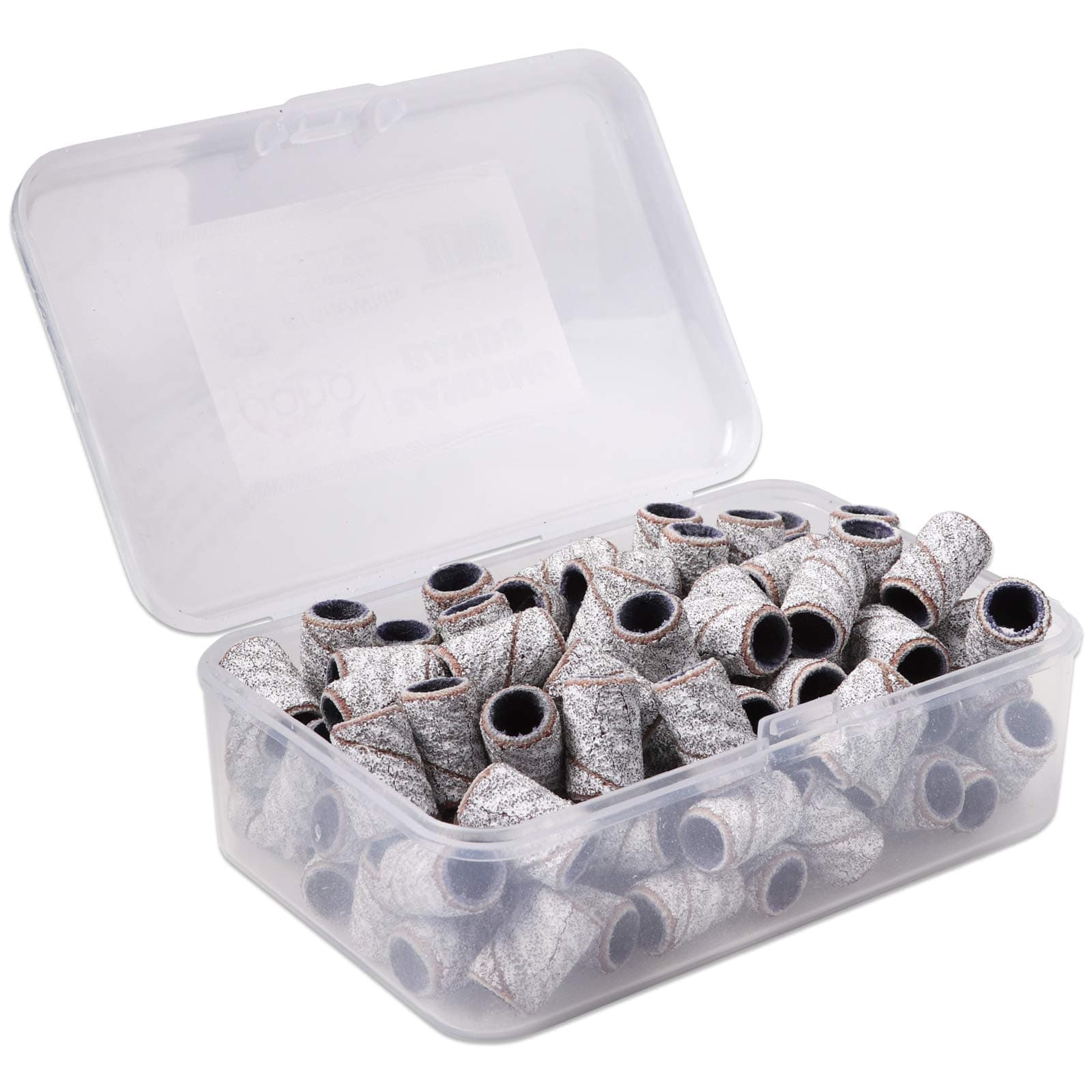 100 Pcs Large Nail Drill Bits Sanding Bands for Nail Drill – Nail File for Acrylic Nail Gel Manicures Pedicure PANA Nail Drill Bits (Sanding Bands Variation 01) (80 Grit, Large Zebra)