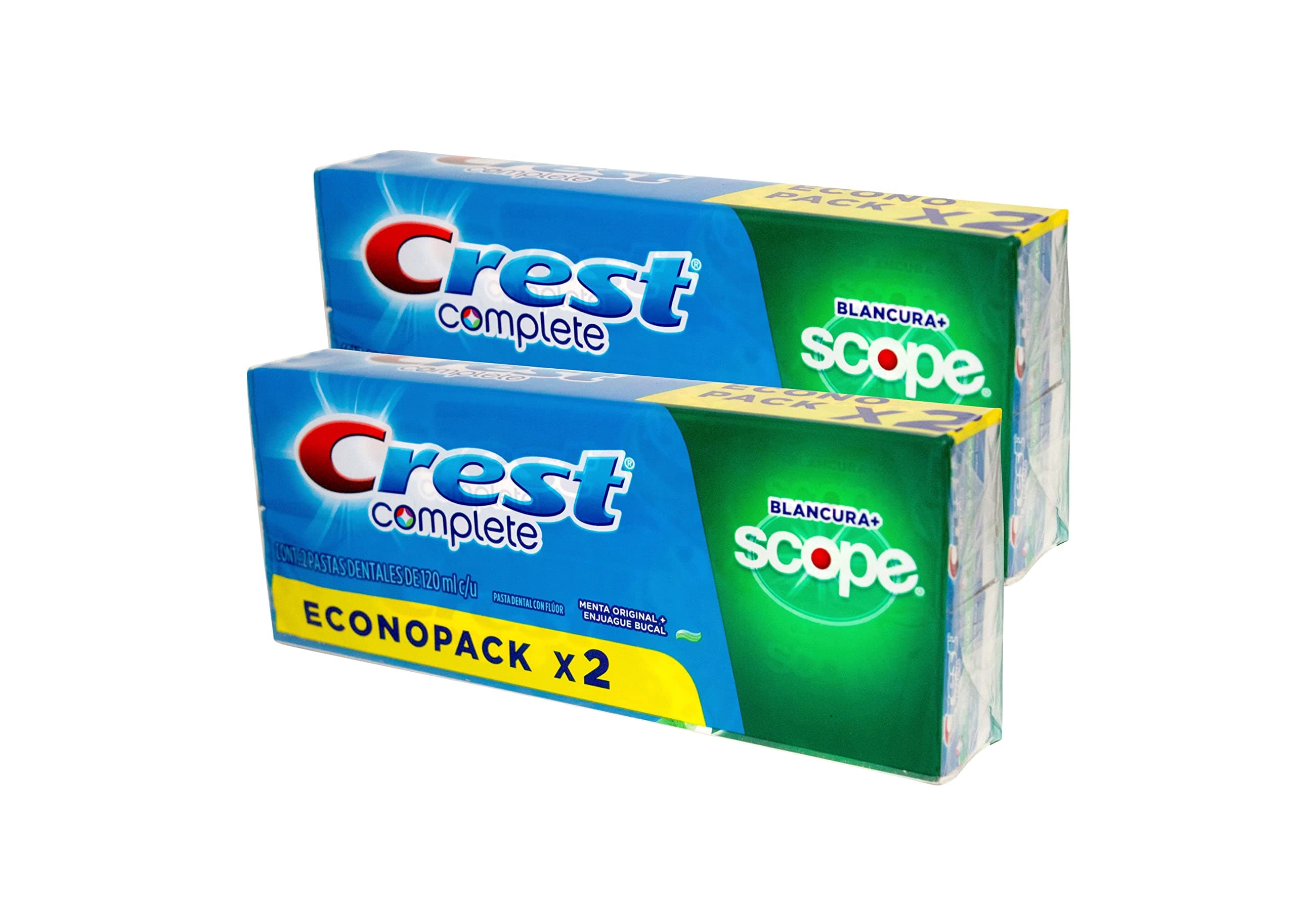 CrestComplete Toothpaste Plus Scope Advanced Active Foam, Striped, 8.2 Ounce (Pack of 5)Compact by Design (Amazon-developed Certification)