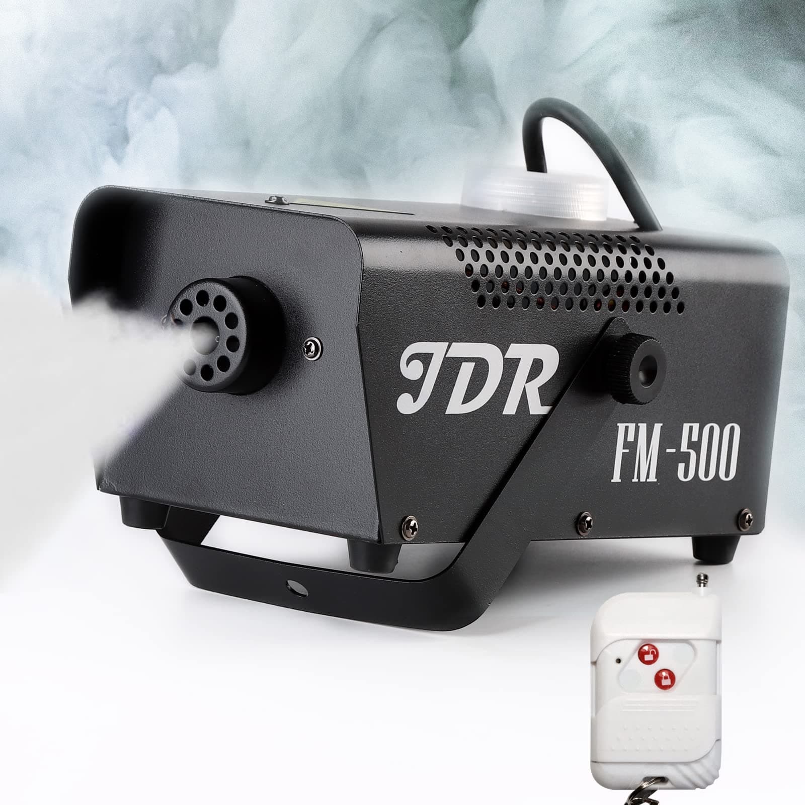 JDR Fog Machine Mini 500W Smoke Machine with Auto Mode and Wireless Remote Control Portable Fogger for Outdoor, Parties, Stage Effect, Indoor, Disco, Halloween, Disinfection or Weddings 2500CFM|FM-3