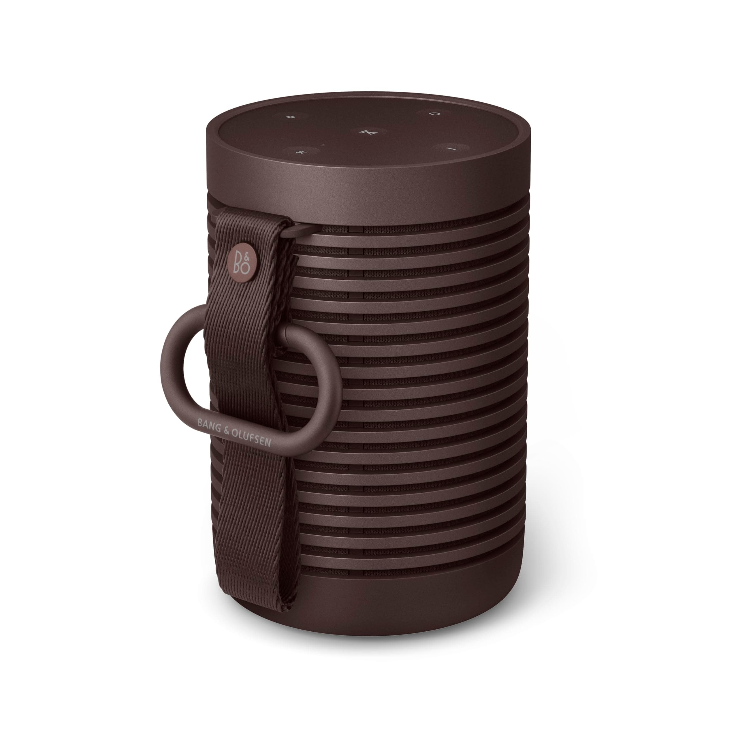 Bang & Olufsen Beosound Explore – Portable Bluetooth Speaker, Waterproof (IP67), Outdoor Loud Speaker for Travel, Home & Camping, 360 Degree Sound, 27 Hours Battery Life - Chestnut