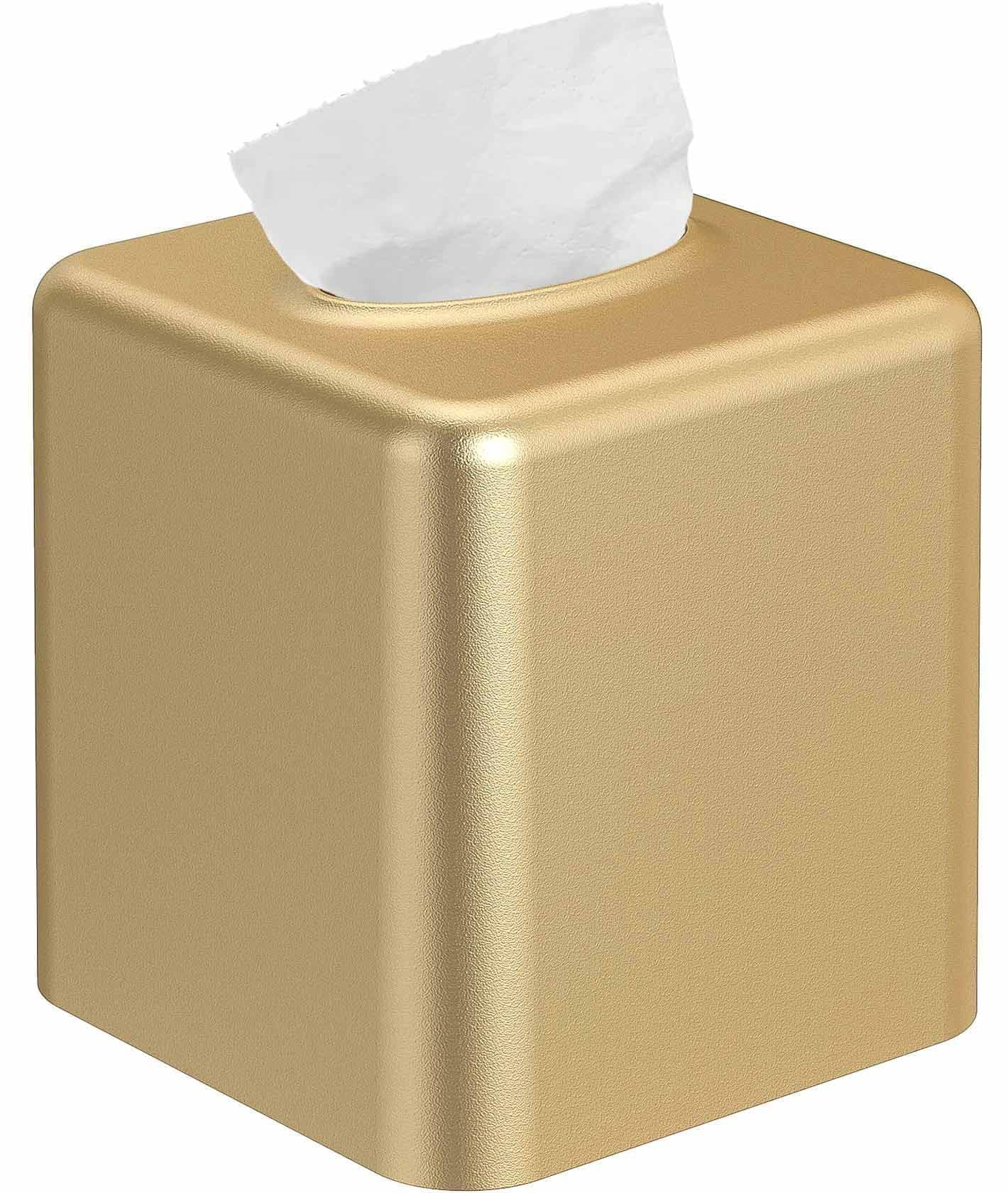 Metal tissue box cover