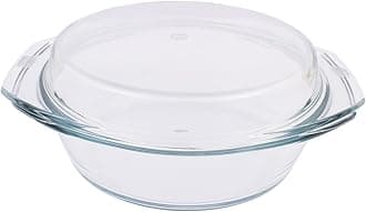 Borosil Oven and Microwave Safe Glass Serving Casserole Bowl with Glass Lid (1.5 Litre, Transparent), 1 Piece