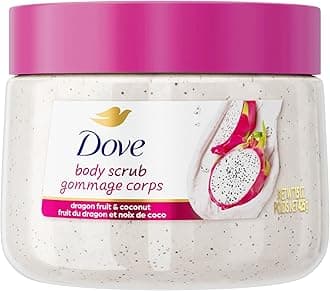 Dove Body Scrub Dragon Fruit & Coconut Cream Body Scrub Exfoliates and Deeply Nourishes for Smooth, Radiant Skin 15 oz