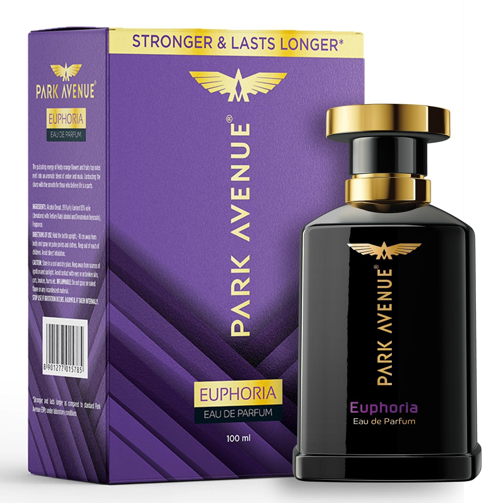 Park Avenue Euphoria, Eau De Parfum Men, 100ml | Long Lasting Perfume for Men | Premium Luxury Fragrance Scent | Aromatic Blend of Amber & Musk | Suitable for Every Occasion