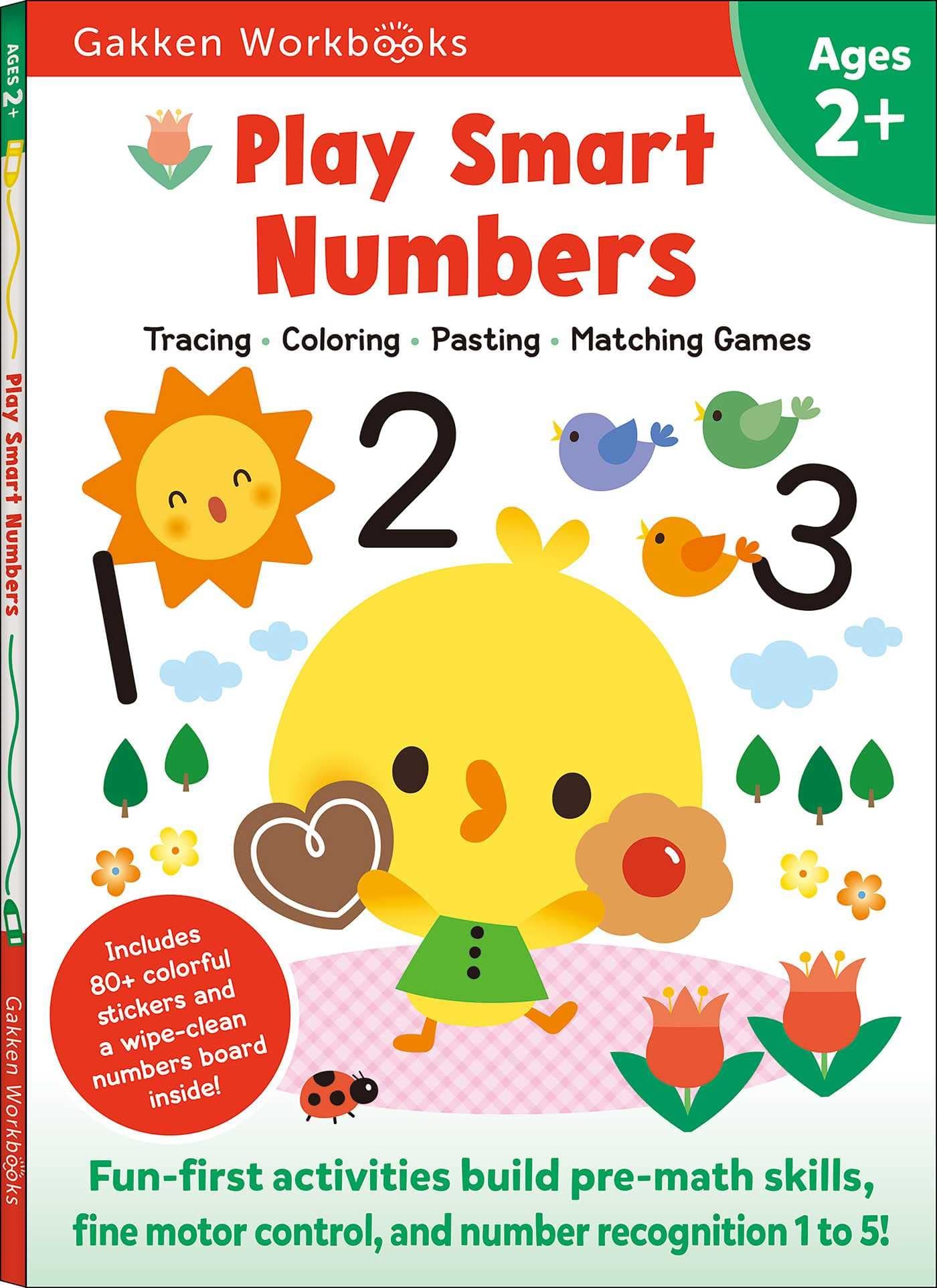 Play Smart Numbers Age 2+: Preschool Activity Workbook with Stickers for Toddler Ages 2, 3, 4: Learn Pre-Math Skills: Numbers, Counting, Tracing, Coloring, Shapes, and More (Full Color Pages) Paperback – 12 Jan. 2021