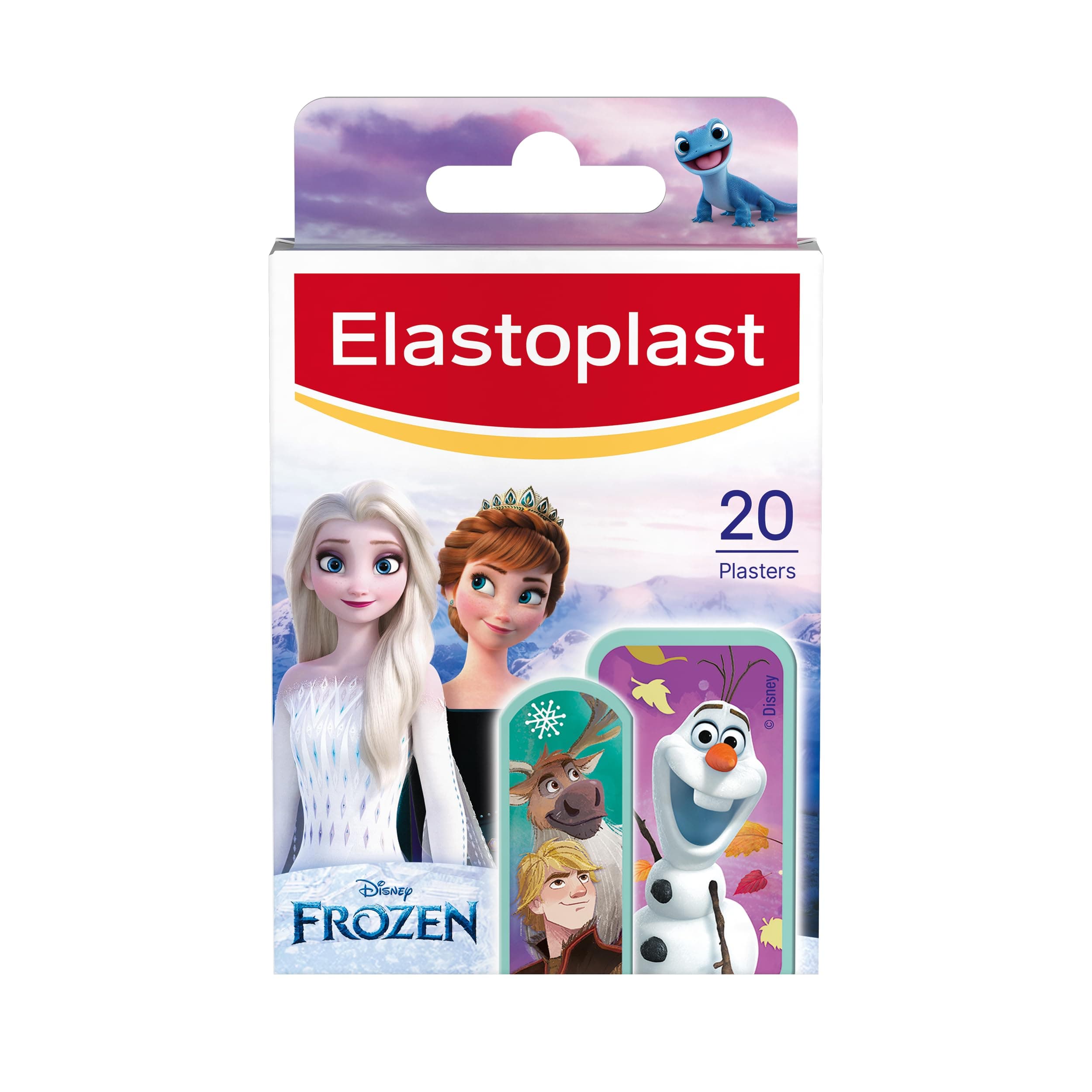 Disney Frozen Plasters, Assorted Sizes (20 Pieces), Coloured, First Aid Wound Care for Children with Frozen Designs, Various Sized, Skin-Friendly