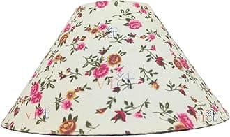 Improvhome 10" Round Plain White Small Flower Lamp Shade for Table
