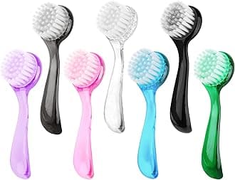 Beomeen 7 Pack Facial Cleansing Brush, Facial Exfoliating Brush Face Wash Scrub Exfoliator Brush for Makeup Skincare Removal (Multicolored)