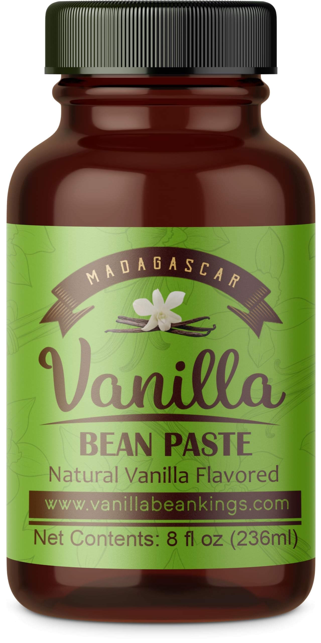 Vanilla Bean Kings Vanilla Bean Paste for Baking & Cooking - Gourmet Madagascar Bourbon Mix Made With Real Vanilla Seeds - 8 Ounces