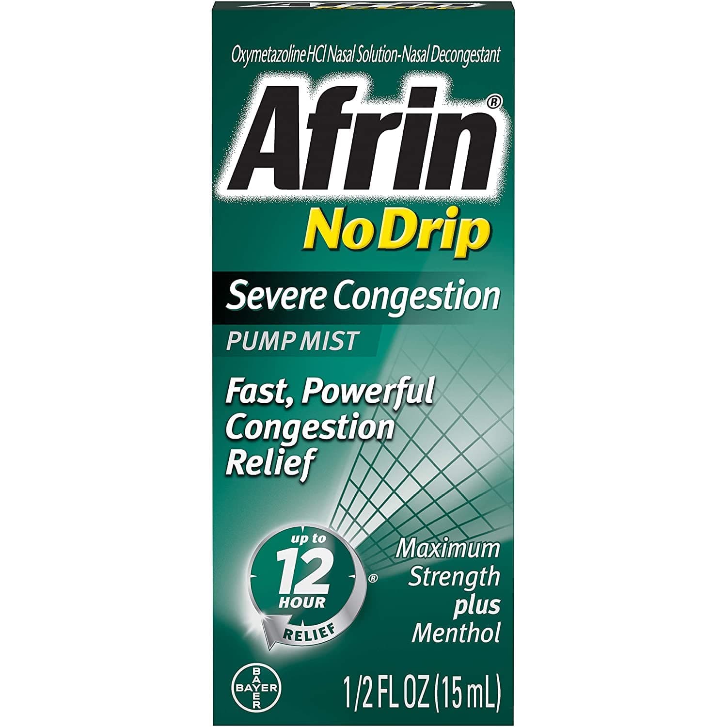 Afrin No Drip Pump Mist Severe Congestion, 0.5 oz (Pack of 1)
