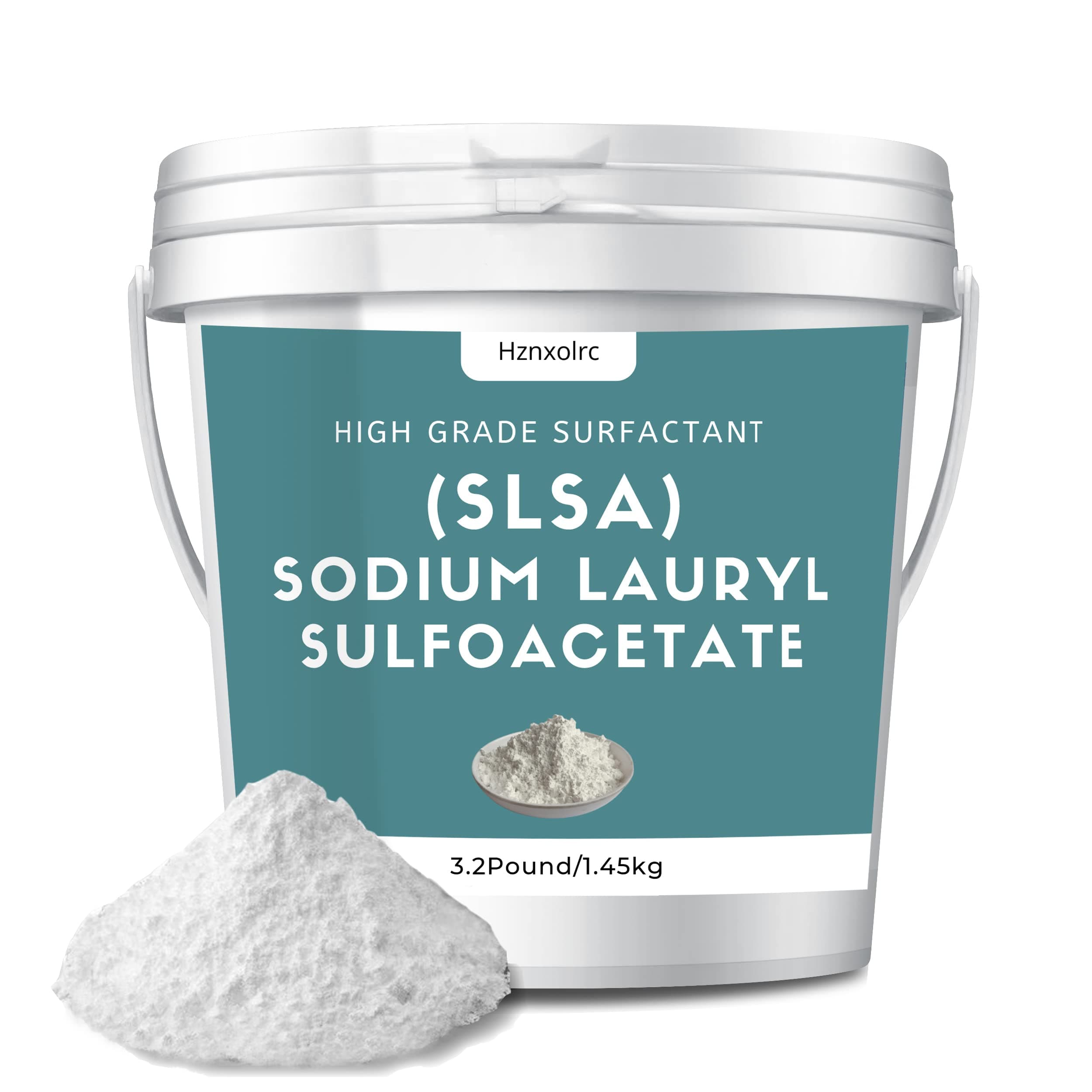 3.2 Pound SLSA Powder for Making Bath Bombs, Premium SLSA Sodium Lauryl Sulfoacetate Powder, Amazing Bubbles, Gentle on Skin, Suitable for Making Bath Bombs, Bath Truffles and More