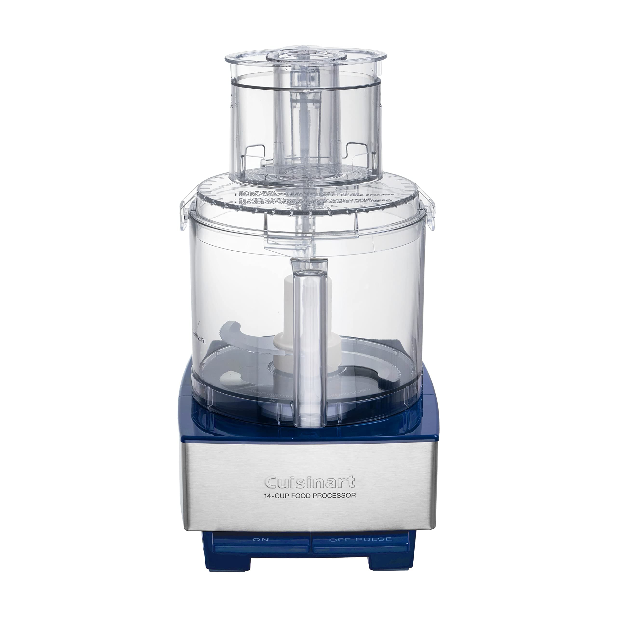 Food Processor 14-Cup Vegetable Chopper for Mincing, Dicing, Shredding, Puree & Kneading Dough, Navy Stainless Steel, DFP-14BCNYCB