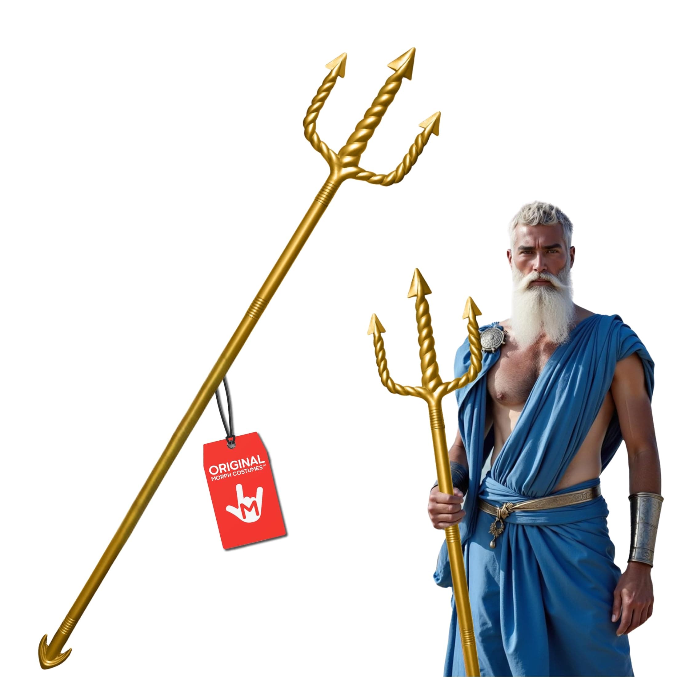 Morph Adult 5 Pc King Neptune Trident Devil Pitchfork Staff Costume Accessory Prop
