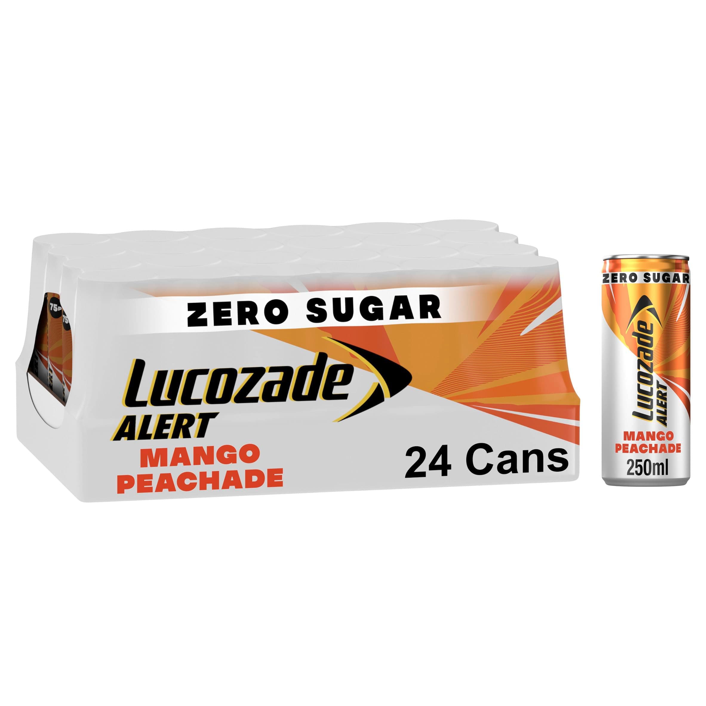 Alert Energy Drink Zero Sugar Mango Peachade 250ml (Pack of 24)