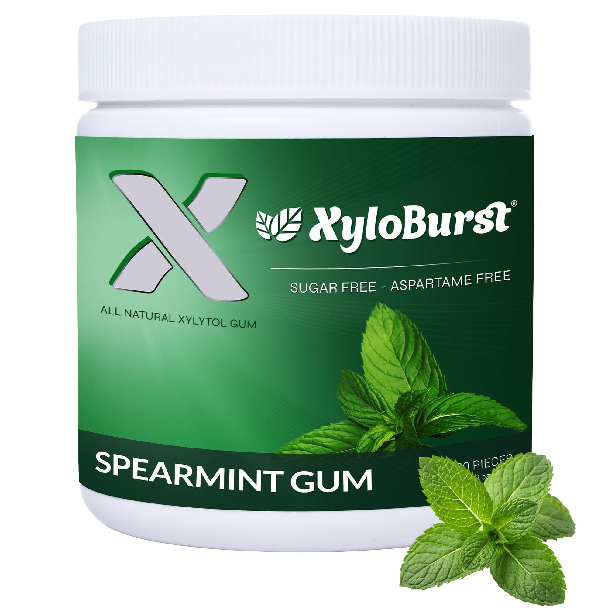 Xyloburst Gum Jar Spearmint 100 Count (5.29Oz)
