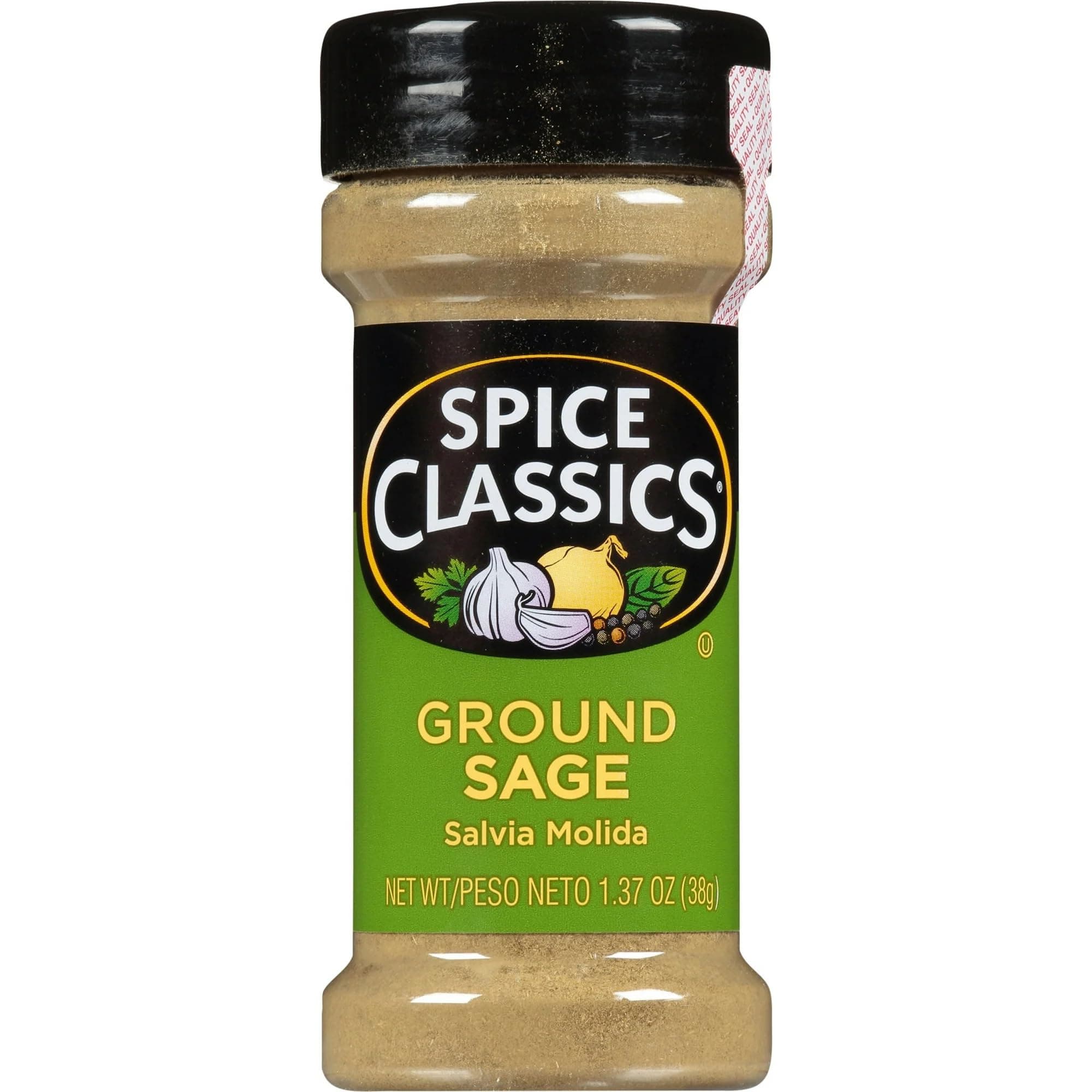 Spice Classics Ground Sage, Plastic Shaker, 1.37 Ounce