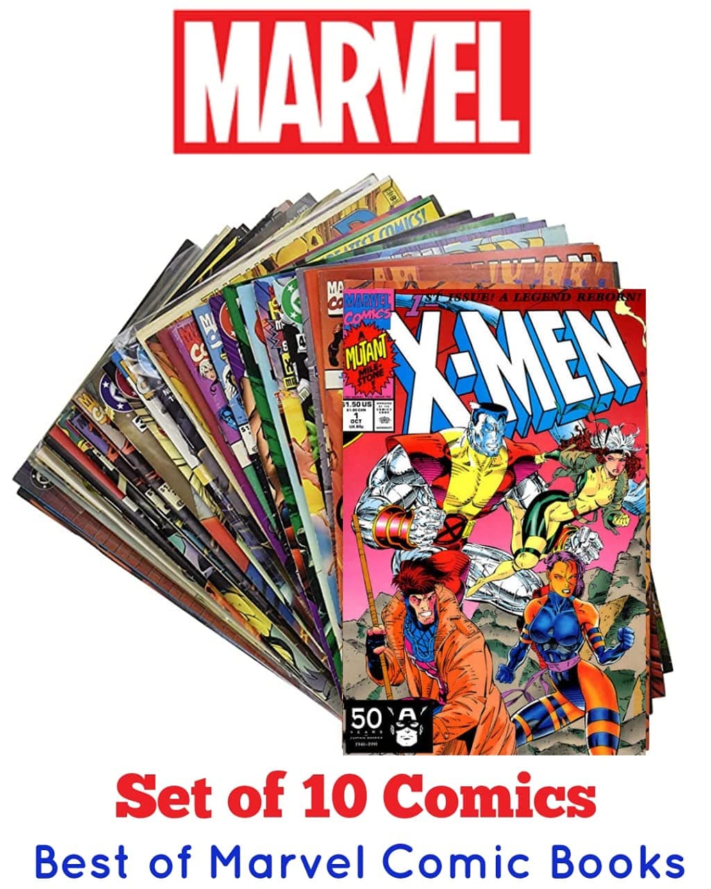 Marvel Comics | Best of Marvel Comics | Pack of 10 Comics | All Different Issues | Original Comics from USA | Issues from 1990s to Present Date