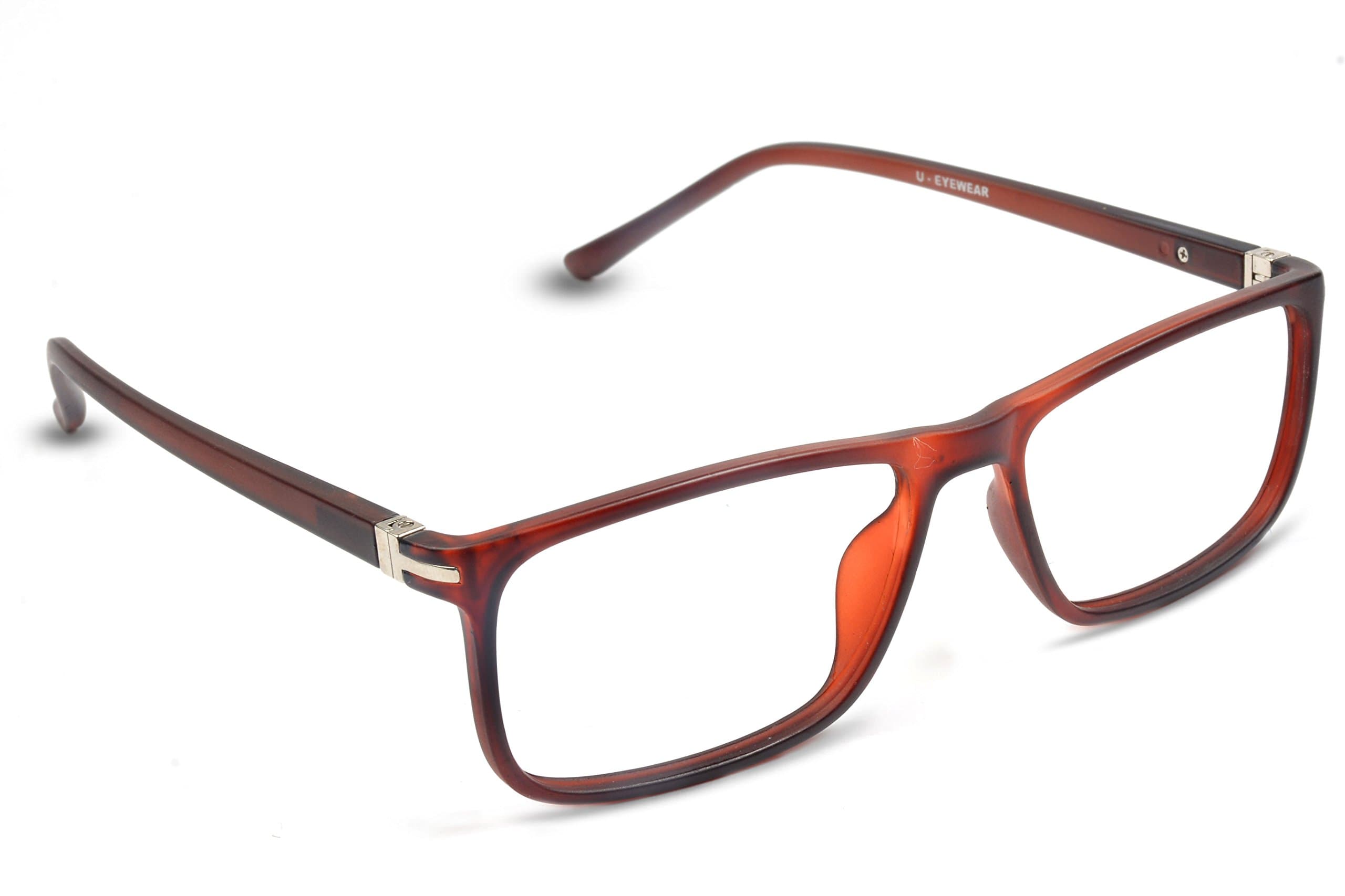 Eyewearlabs.com- Rectangular Glasses Premium Optical Specs Full Frame Eyeglasses For Men Women Black|Clear|Rx-able |EL183-C7