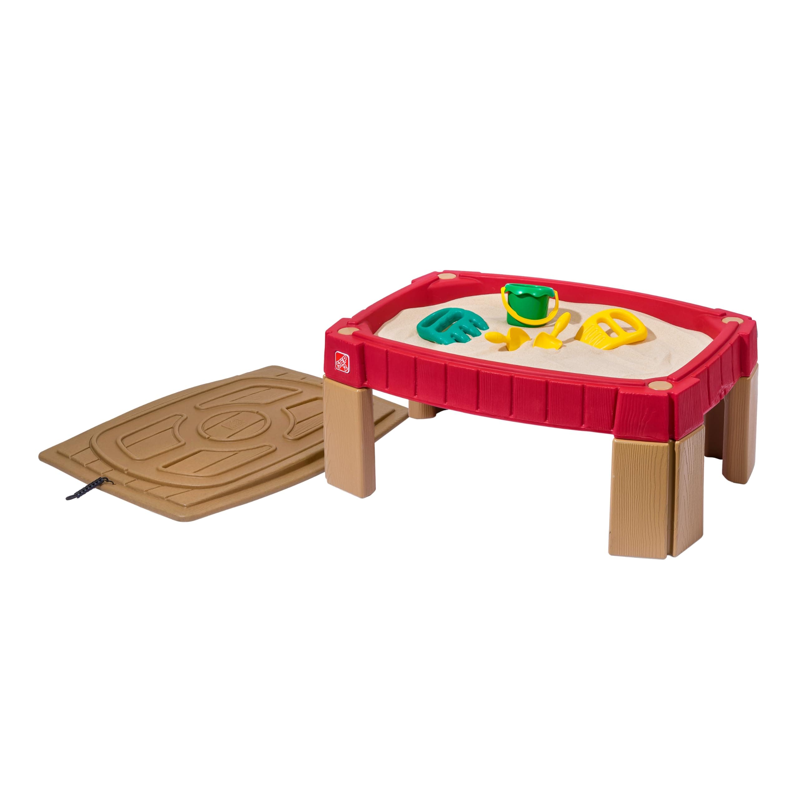 Naturally Playful Sand Table, Kids Sand Activity Sensory Table, 5 Piece Accessory Kit, Toddler Summer Outdoor Toys, 2+ Years Old