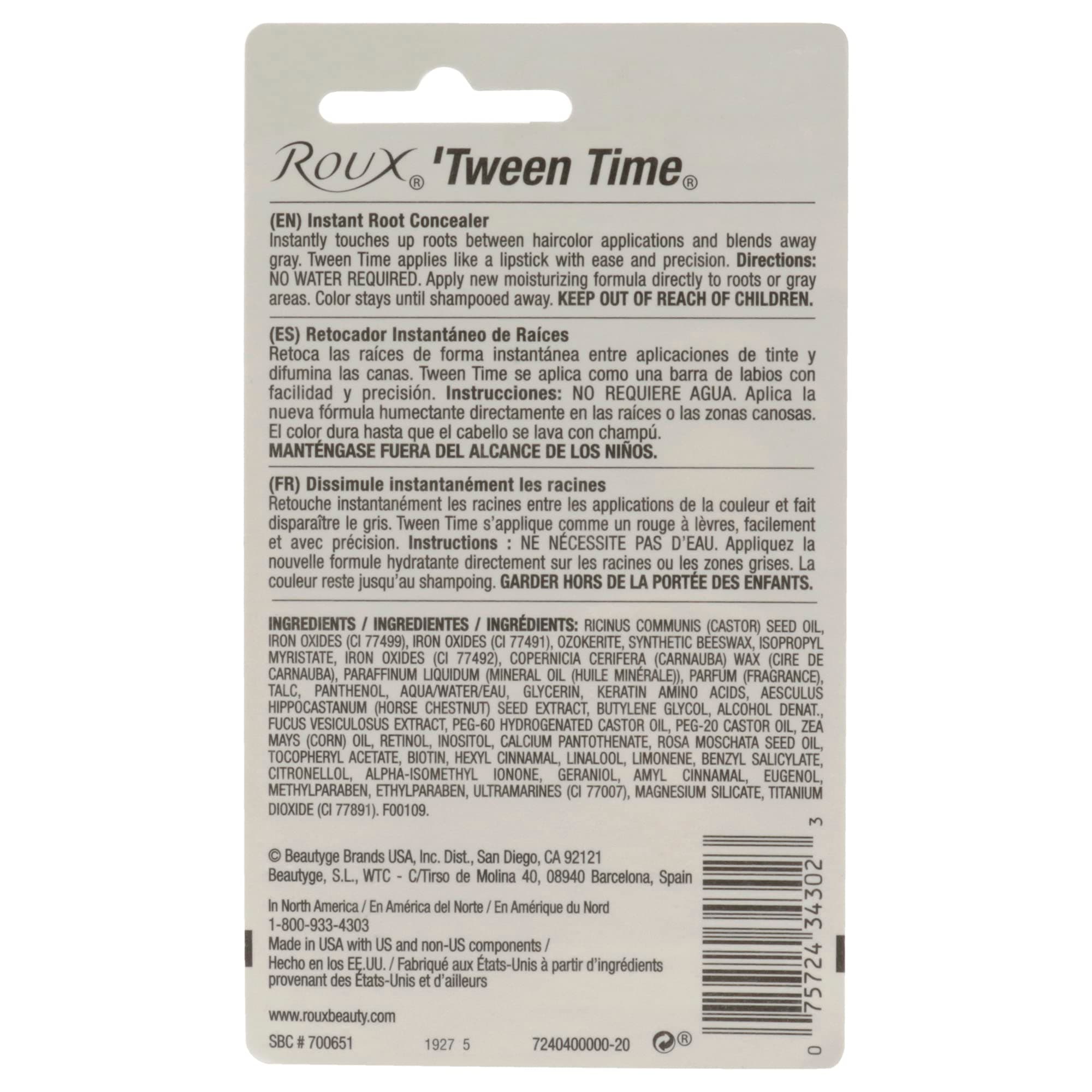 Roux Tween Time Instant Root Concealer Stick - Dark Brown Concealer Unisex 0.28 oz